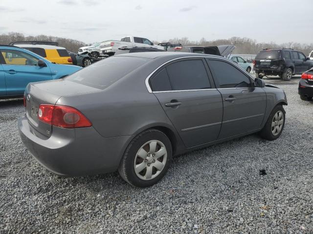 KNAGE123285235606 - 2008 KIA OPTIMA LX GRAY photo 3