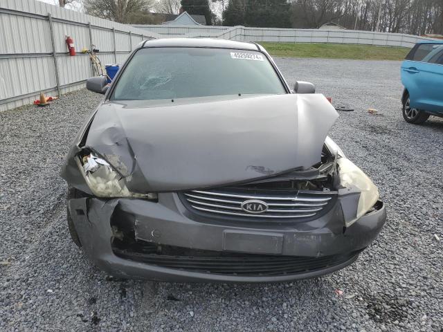 KNAGE123285235606 - 2008 KIA OPTIMA LX GRAY photo 5