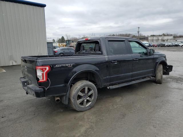 1FTEW1EF1HFB56273 - 2017 FORD F150 SUPERCREW BLACK photo 3