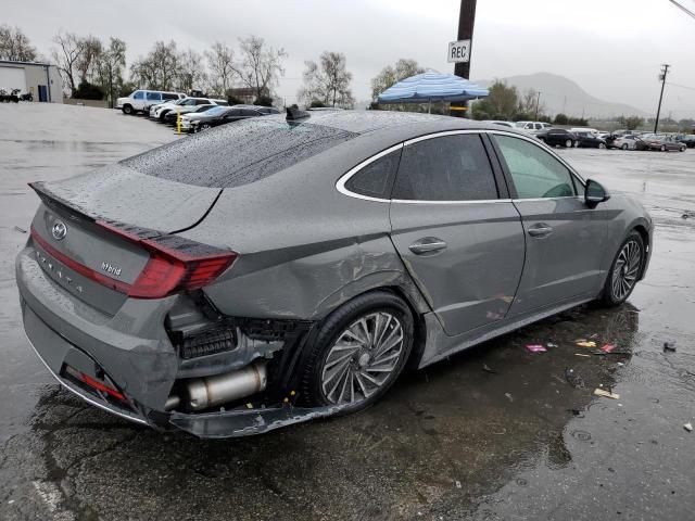 KMHL34JJ6MA026553 - 2021 HYUNDAI SONATA HYBRID GRAY photo 3