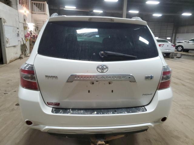 JTEEW44A382024125 - 2008 TOYOTA HIGHLANDER HYBRID LIMITED WHITE photo 6