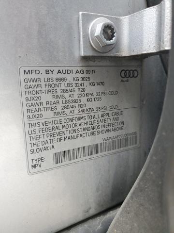 WA1VAAF77JD014835 - 2018 AUDI Q7 PRESTIGE 银色 照片 12