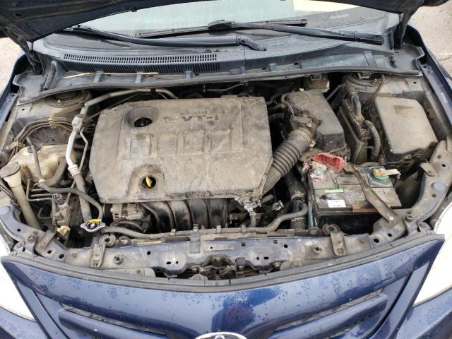 2T1BU4EE8BC637722 - 2011 TOYOTA COROLLA BASE BLUE photo 11