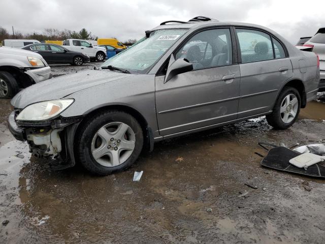 2HGES26885H593135 - 2005 HONDA CIVIC EX GRAY photo 1