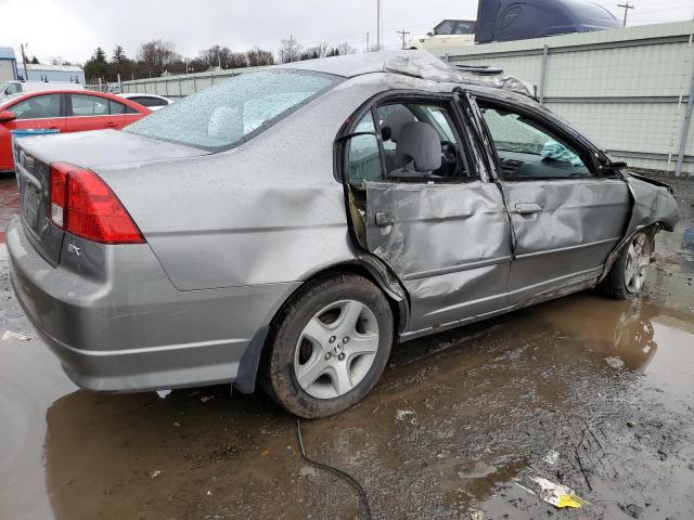 2HGES26885H593135 - 2005 HONDA CIVIC EX GRAY photo 3