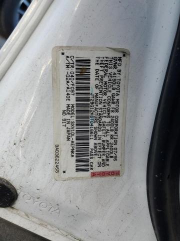 JT2BG12K6T0416611 - 1996 TOYOTA CAMRY DX WHITE photo 12