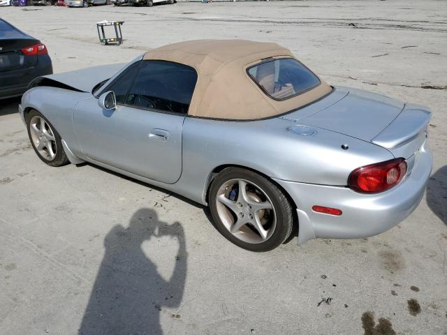 JM1NB353410202247 - 2001 MAZDA MX-5 MIATA BASE SILVER photo 2