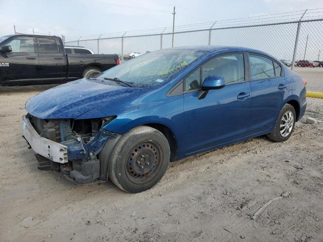 2HGFB2F58DH587179 - 2013 HONDA CIVIC LX BLUE photo 1