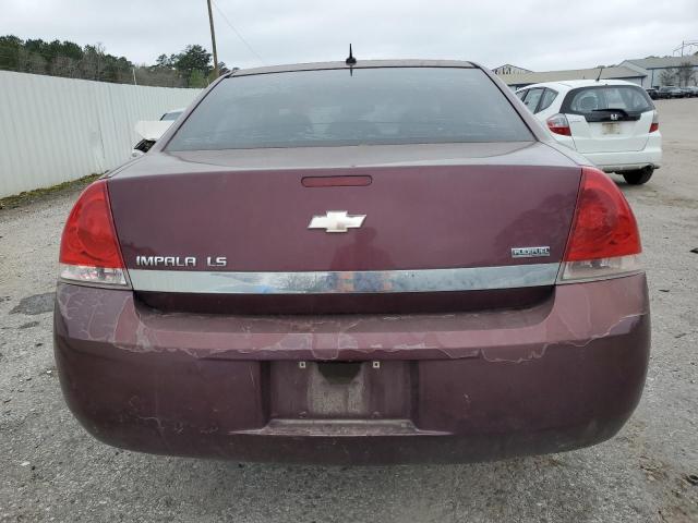 2G1WB58K079320435 - 2007 CHEVROLET IMPALA LS BURGUNDY photo 6