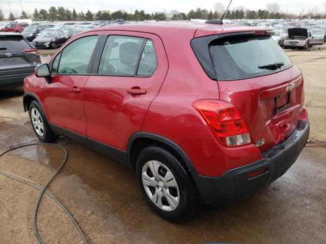 KL7CJKSB7FB217124 - 2015 CHEVROLET TRAX LS RED photo 2