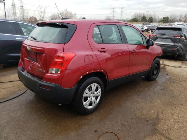 KL7CJKSB7FB217124 - 2015 CHEVROLET TRAX LS RED photo 3