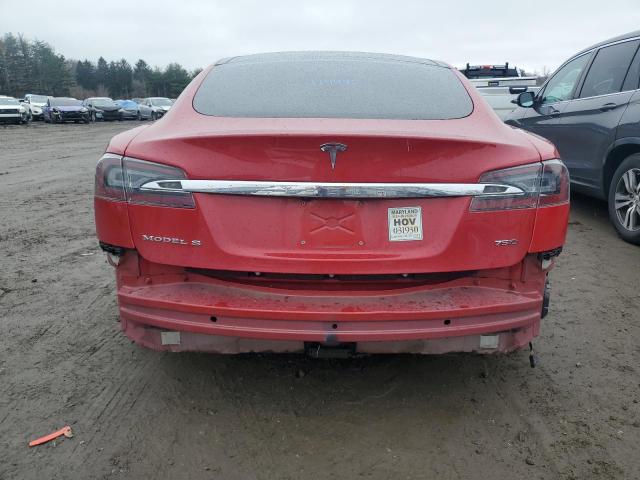 5YJSA1E29GF148827 - 2016 TESLA MODEL S RED photo 6