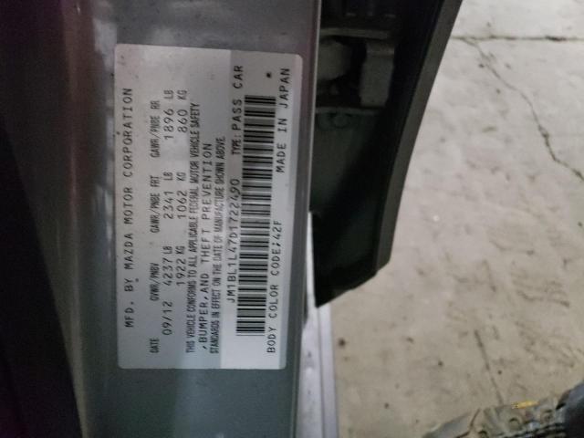 JM1BL1L47D1722490 - 2013 MAZDA SPEED 3 SILVER photo 12