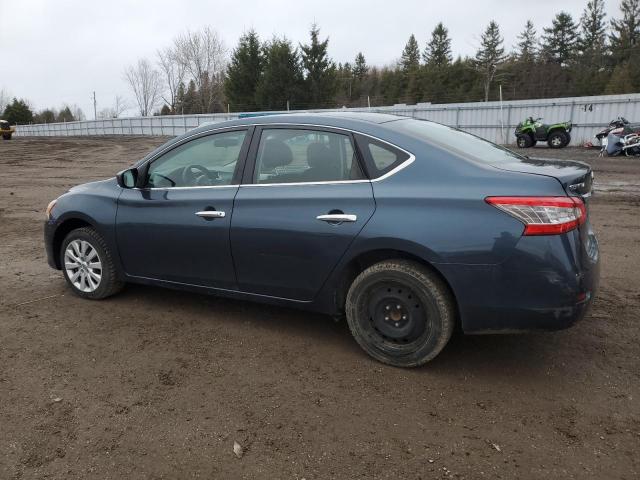 3N1AB7AP3FL643847 - 2015 NISSAN SENTRA S BLUE photo 2