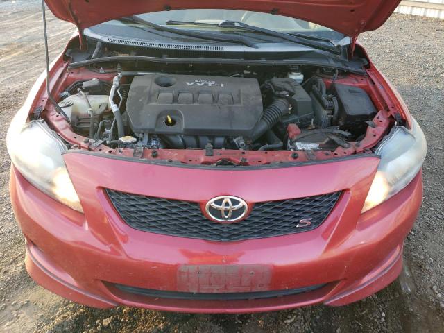 2T1BU4EE7AC418541 - 2010 TOYOTA COROLLA BASE RED photo 11