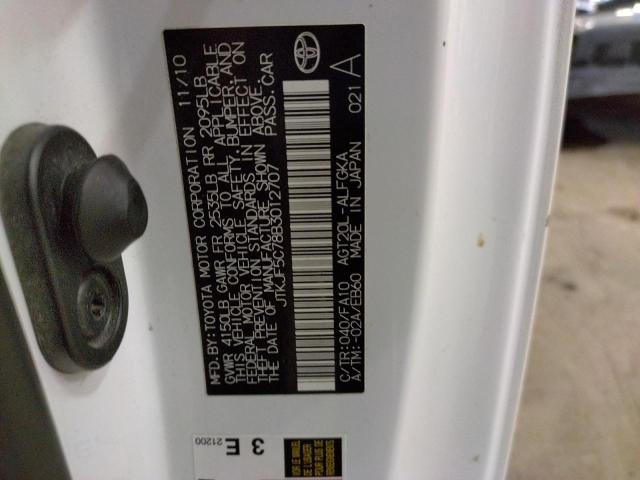 JTKJF5C78B3012707 - 2011 TOYOTA SCION TC 白色 照片 12