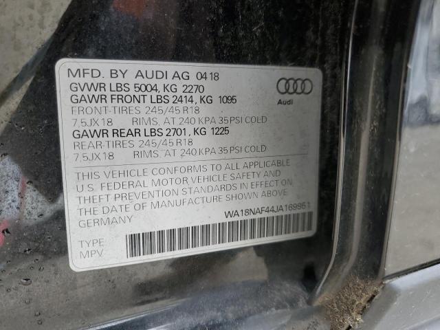 WA18NAF44JA169951 - 2018 AUDI A4 ALLROAD PREMIUM PLUS BLACK photo 12