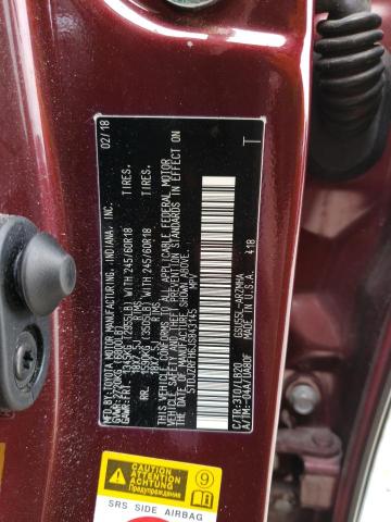 5TDJZRFH6JS843145 - 2018 TOYOTA HIGHLANDER SE BURGUNDY photo 13