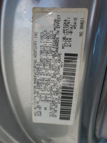 4T3ZF13C12U475835 - 2002 TOYOTA SIENNA LE SILVER photo 13