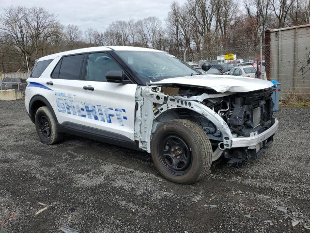 1FM5K8AB4MGA64775 - 2021 FORD EXPLORER POLICE INTERCEPTOR WHITE photo 4