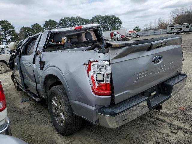 1FTEW1EP3MFA60602 - 2021 FORD F150 SUPERCREW GRAY photo 2