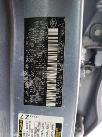 2T1KR32E78C691117 - 2008 TOYOTA COROLLA MA XR BLUE photo 12