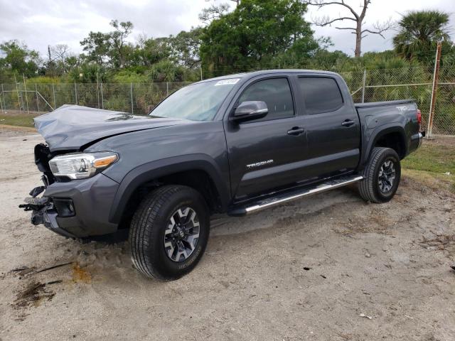 3TMCZ5AN6JM165351 - 2018 TOYOTA TACOMA DOUBLE CAB GRAY photo 1