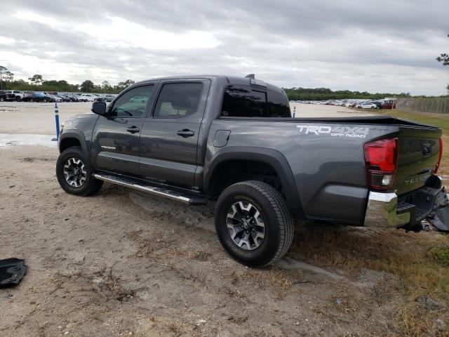 3TMCZ5AN6JM165351 - 2018 TOYOTA TACOMA DOUBLE CAB GRAY photo 2