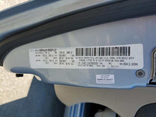 2C4RC1CG0CR369299 - 2012 CHRYSLER TOWN & COU TOURING L BLUE photo 13