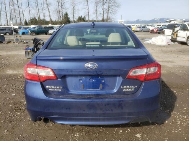 4S3BNAL6XG3017932 - 2016 SUBARU LEGACY 2.5I LIMITED BLUE photo 6