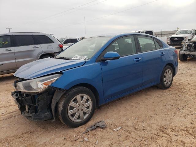 3KPA24AD4ME400406 - 2021 KIA RIO LX BLUE photo 1