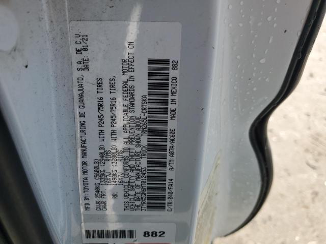 3TYRX5GN6MT012453 - 2021 TOYOTA TACOMA ACCESS CAB თეთრი ფოტო 12