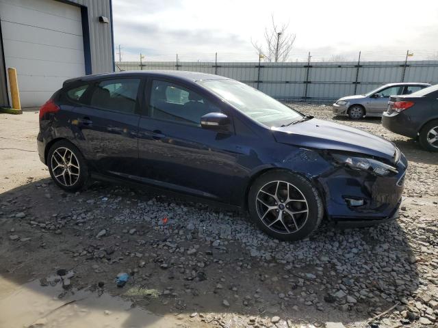 1FADP3M24HL325003 - 2017 FORD FOCUS SEL BLUE photo 4