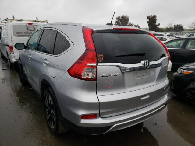 5J6RM4H93FL075654 - 2015 HONDA CR-V TOURING SILVER photo 2