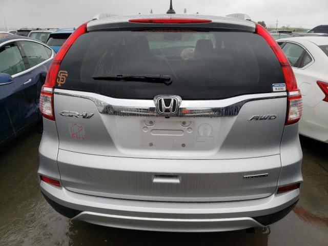 5J6RM4H93FL075654 - 2015 HONDA CR-V TOURING SILVER photo 6