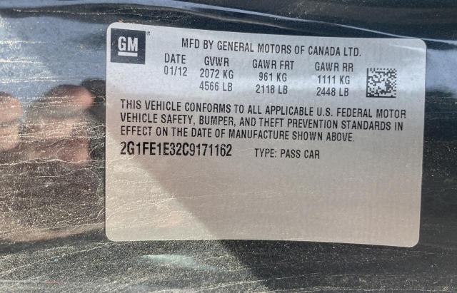 2G1FE1E32C9171162 - 2012 CHEVROLET CAMARO LS GRAY photo 10