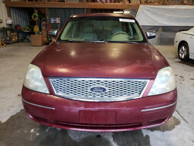 1FAHP28185G183076 - 2005 FORD FIVE HUNDR LIMITED MAROON photo 5