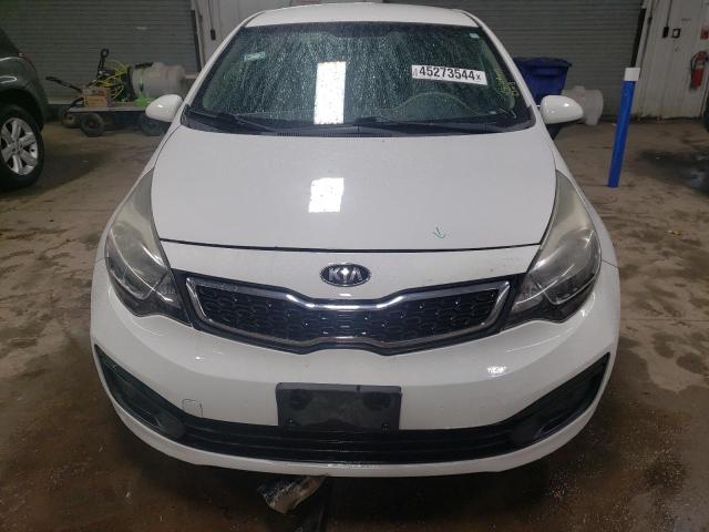 KNADM4A31E6344606 - 2014 KIA RIO LX WHITE photo 5