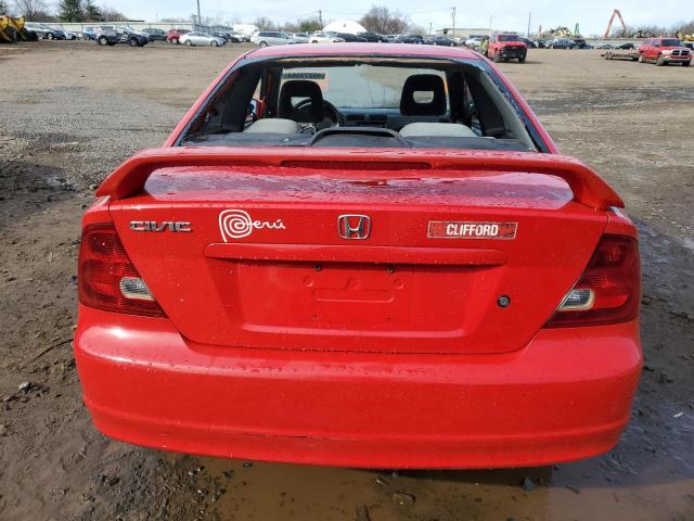 1HGEM21941L010468 - 2001 HONDA CIVIC SI RED photo 6