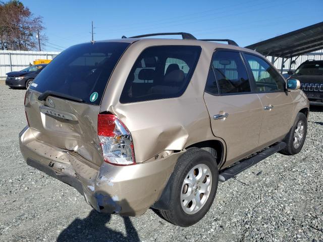 2HNYD186X1H537956 - 2001 ACURA MDX TOURING GOLD photo 3