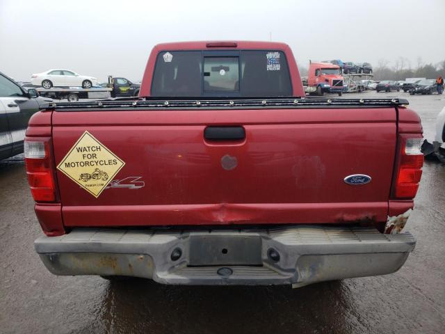 1FTZR15E75PA13480 - 2005 FORD RANGER SUPER CAB RED photo 6