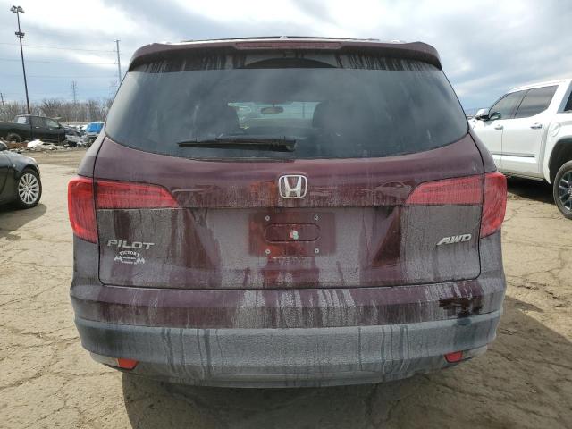 5FNYF6H35JB020394 - 2018 HONDA PILOT EX BURGUNDY photo 6