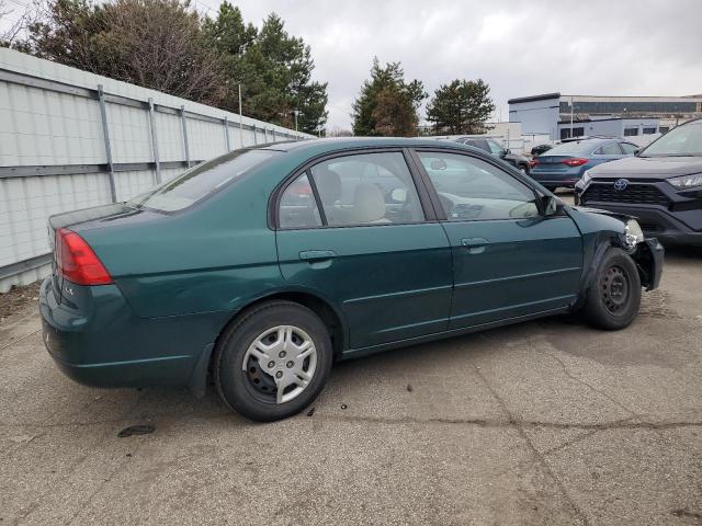 1HGES16562L040806 - 2002 HONDA CIVIC LX GREEN photo 3