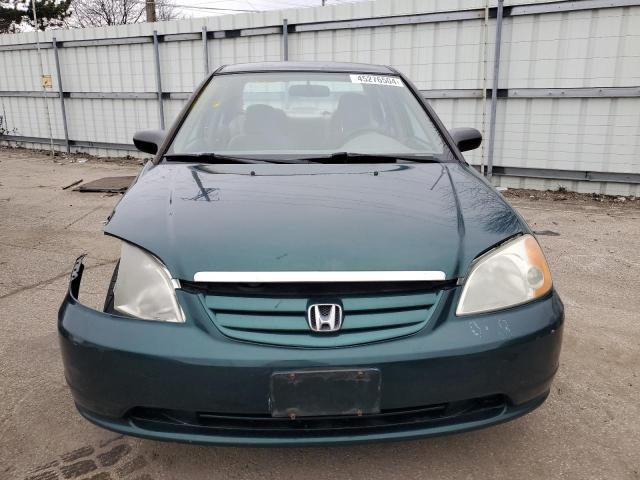 1HGES16562L040806 - 2002 HONDA CIVIC LX GREEN photo 5