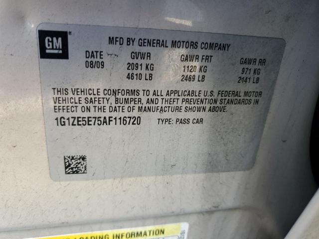 1G1ZE5E75AF116720 - 2010 CHEVROLET MALIBU LTZ ვერცხლისფერი ფოტო 12