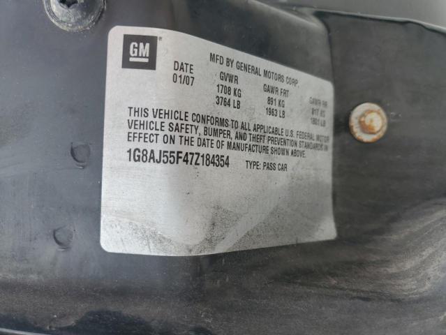 1G8AJ55F47Z184354 - 2007 SATURN ION LEVEL 2 青色 照片 12