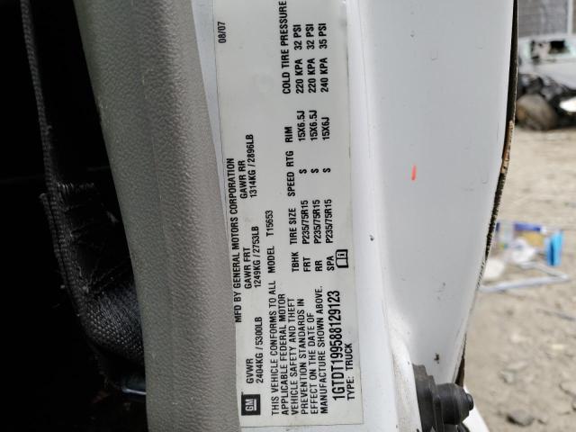 1GTDT199588129123 - 2008 GMC CANYON WHITE photo 13