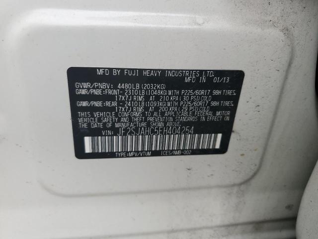 JF2SJAHC5EH404254 - 2014 SUBARU FORESTER 2.5I LIMITED WHITE photo 13