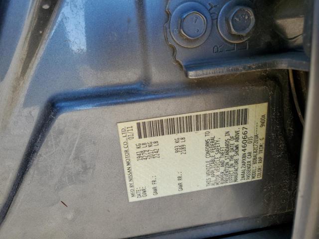 1N4AL2APXBN460667 - 2011 NISSAN ALTIMA BASE BLUE photo 12