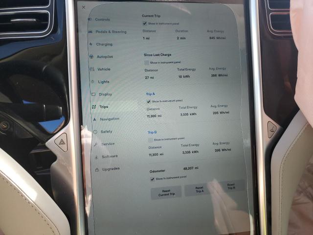 5YJSA1E10GF136220 - 2016 TESLA MODEL S GRAY photo 9